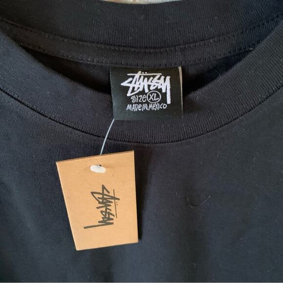 Stussy Black 8-Ball Men's Tee Size XL SLIM FIT - Picture 3 of 4